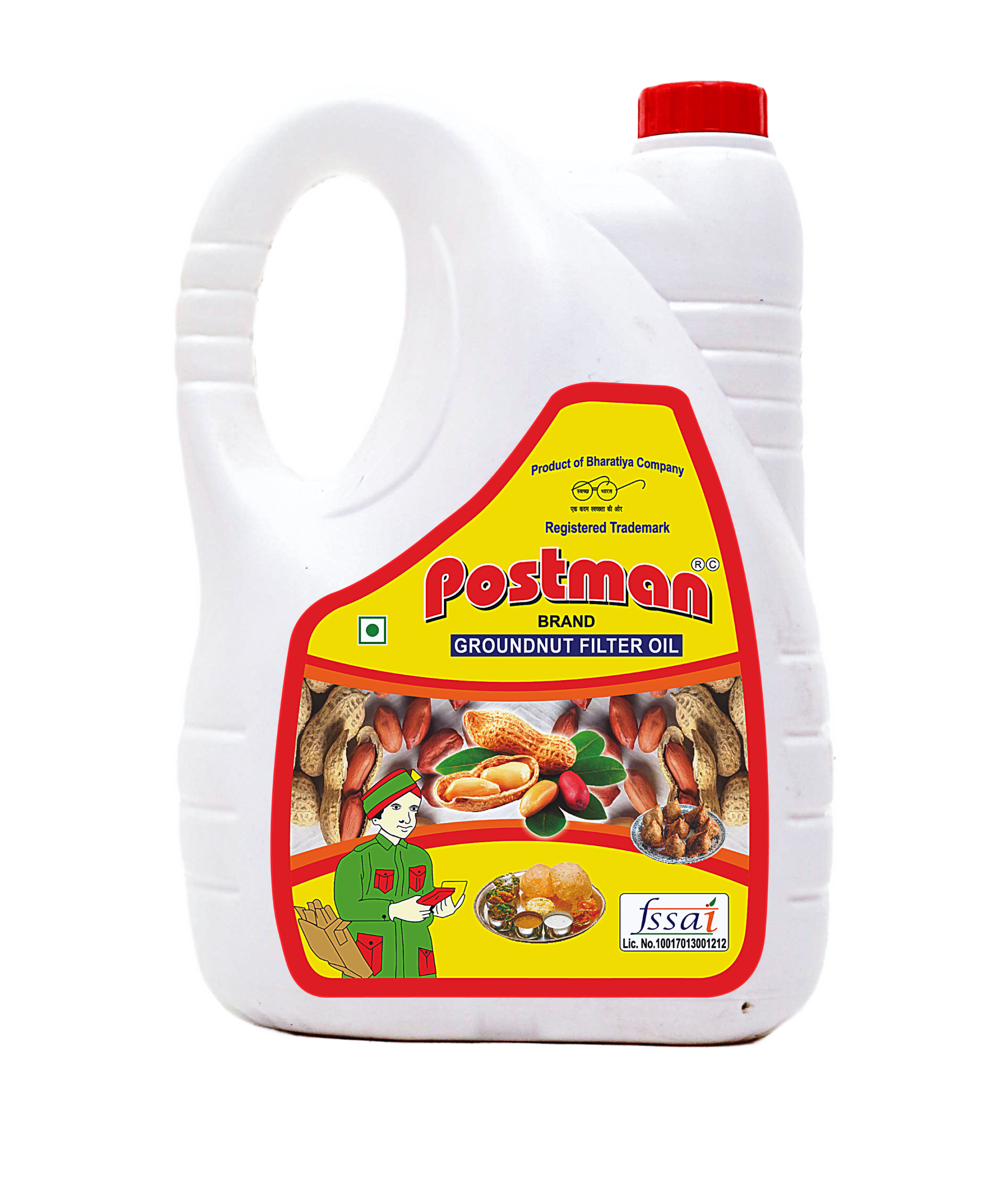 Postman Oils Groundnut Oil Groundnut Filtered Oil 5 Ltr - Premium Filtered Peanut Oil by Mittal Oils