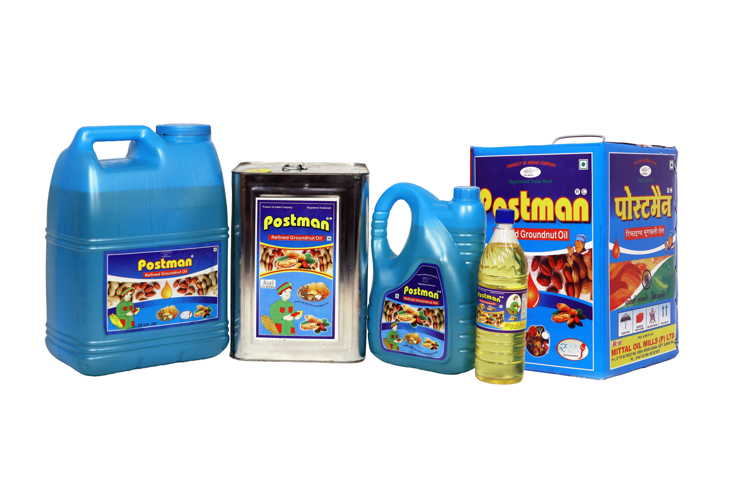 Postman Oils Refined Groundnut Oil Refined Groundnut Oil - Premium Refined Cooking Oil